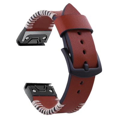 CZKE For Garmin Fenix 6 Pro/Sapphire 5 5X Plus 6 6X Pro 3 3HR 5 Plus Wristband Quick Fit 26 22mm Watch Straps Accessories (Color : Dark brown, Size : 26mm Fenix 3 HR)