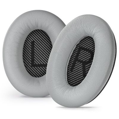 Aurivor Leather Ear-Pads Cushions for Bose QuietComfort QC-35 QC-35-ii QC-25 QC-15 QC-2 Headphones, Lambskin Replacement Ear Covers for Ae2/Ae2i/Ae2W SoundLink SoundTrue Around-Ear Headsets(Silver)