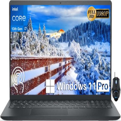 Dell 2024 Inspiron 15 3530 Business Laptop, 15.6" FHD LED Touchscreen, 13th Gen Intel Core i7-1355U(Up to 5GHz, 10-Core), 32GB RAM, 2TB SSD, Wi-Fi 6,Webcam, HDMI, Windows 11 Pro, Cefesfy Mouse