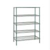 Quantum Storage Systems WR86-3660P-5 Wire Shelving Starter Kit, 60" W x 36" D x 86" H, 600 lbs Capacity, Carbon Steel, Epoxy Coated, Green, NSF view 1
