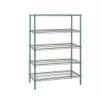 Quantum Storage Systems WR54-3660P-5 Wire Shelving Starter Kit, 60" W x 36" D x 54" H, 600 lbs Capacity, Carbon Steel, Epoxy Coated, Green, NSF view 1