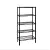 Quantum Storage Systems WR54-2454BK-5 Wire Shelving Starter Kit, 54" W x 24" D x 54" H, 600 lbs Capacity, Carbon Steel, Epoxy Coated, Black, NSF view 1