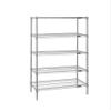Quantum Storage Systems WR74-1824S-5 Wire Shelving Starter Kit, 24" W x 18" D x 74" H, 600 lbs Capacity, Stainless, Stainless, NSF view 1