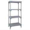 Quantum Storage Systems QP184274V3S1 Millenia Shelving Unit, 42" W x 18" D x 74" H, 2000 lbs Capacity, Polypropylene/ABS, Gray, NSF view 1