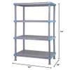 Quantum Storage Systems QP184274V3S1 Millenia Shelving Unit, 42" W x 18" D x 74" H, 2000 lbs Capacity, Polypropylene/ABS, Gray, NSF view 2