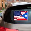 American Puerto Rico Flag Merged Puerto Rican Vinyl Decal Sticker for Car Boat Laptop Reflective Glossy Choose Size (6'' x 4.1" (15.2cm x 10.3cm), Reflective) view 1