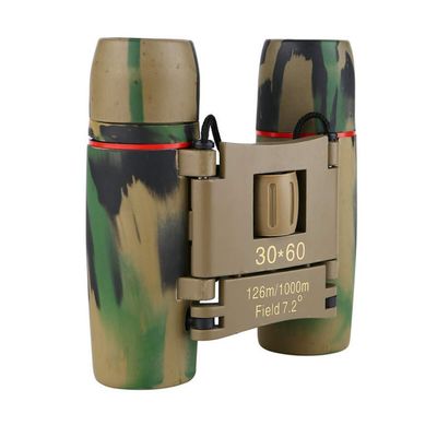 ShengXia 30x60 Mini Pocket Folding Binoculars for Adults Kids- Portable Folding Telescope with Low Light Night for Hunting Sports Outdoor Travel Sightseeing Gift Green