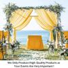 ShinyBeauty Gold Chiffon Curtains 2 Panels 2.4x10 FT Chiffon Backdrop Curtain Drapes Voile Sheer Rod Pocket Curtains Party Backdrop for Birthday Baby Shower Decoration Chiffon Fabric Wedding Backdrop view 2