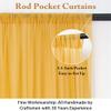 ShinyBeauty Gold Chiffon Curtains 2 Panels 2.4x10 FT Chiffon Backdrop Curtain Drapes Voile Sheer Rod Pocket Curtains Party Backdrop for Birthday Baby Shower Decoration Chiffon Fabric Wedding Backdrop view 3