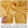 ShinyBeauty Gold Chiffon Curtains 2 Panels 2.4x10 FT Chiffon Backdrop Curtain Drapes Voile Sheer Rod Pocket Curtains Party Backdrop for Birthday Baby Shower Decoration Chiffon Fabric Wedding Backdrop view 4