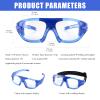 GGBuy Sports Basketball Goggles Outdoor Football Protective Glasses Head Mounted Frame Dual Purpose Safety Eyewear Anti Shock Collision (Blue) view 3