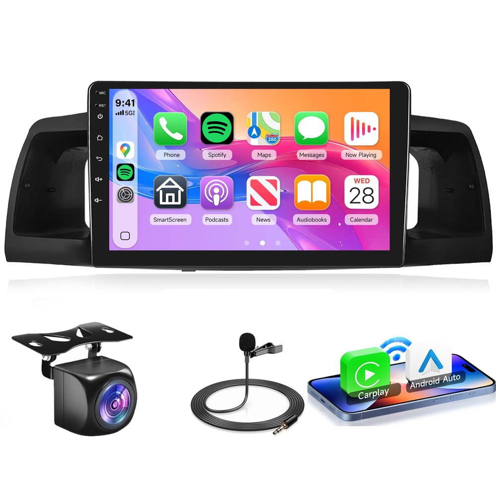 2G+64G Rimoody Android 13 Car Radio for Toyota Corolla ex 2007-2012, Car Stereo Wireless Carplay Android Auto GPS Navigation WiFi 9 Inch Touch Screen Mirror Link Bluetooth FM RDS SWC + Backup Camera