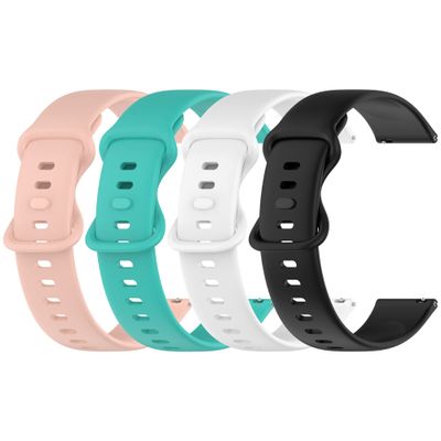 4PACKS Watch Bands Compatible with Garmin Venu 2 Plus/Venu/Venu Sq/Venu Sq Music/Vivoactive 3,Fits Garmin Forerunner 245/645/245 Music/645 Music Silicone Wristband Straps for Women Men,Large