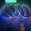 4PCS 15'' LED Spacer Ring Light RGB Dream Color Chasing Flow LED Speaker Lights Bluetooth App Control(Speaker Not Included) (15'') view 2