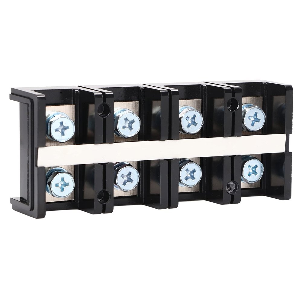 2 Row Wide Barrier Terminal Strip with Clear Plastic Terminal Strip Cover Speaker for Power Distribution Wiring for TC-1504