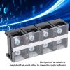 2 Row Wide Barrier Terminal Strip with Clear Plastic Terminal Strip Cover Speaker for Power Distribution Wiring for TC-1504 view 2