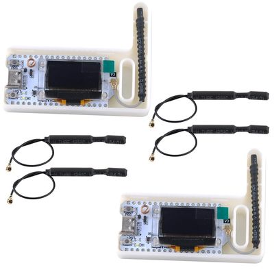 DIYmalls 2pcs 915 ESP32 LoRa 32 V3 Board with Case + 5pcs 915MHz LoRa Spring Antenna