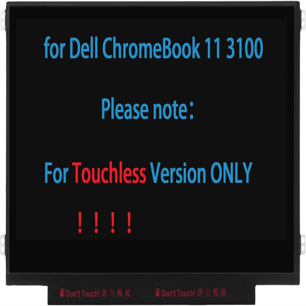 11.6" LCD Screen Replacement for Dell ChromeBook 11 3100 CB1C13 3120 3180 FGF20 0FGF20 P22T P26T P29T P29T001 LED LCD Display Panel Matte Non Touch HD(1366 * 768)