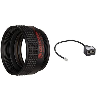 Celestron f/6.3 Reducer Corrector for C Series Telescopes and Celestron Aux Port Splitter, Black (93919)