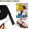 YMCRLUX 1"x32ft Hook and Loop Straps with 50 Metal Buckles, Adjustable Fastening Cable Straps, Cut-to-Length Cinch Strap, Reusable Nylon Securing Cord Ties for Organizer or Storage, 1 inch Wide, Black view 2