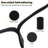 YMCRLUX 1"x32ft Hook and Loop Straps with 50 Metal Buckles, Adjustable Fastening Cable Straps, Cut-to-Length Cinch Strap, Reusable Nylon Securing Cord Ties for Organizer or Storage, 1 inch Wide, Black view 3
