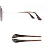 BEHLINE Sunglass Temple Tips,Replacement Ear Sock Glasses End Tips/Eye Tips Retainer,Eyeglasses Piece Tube Sleeve Anti-slip for Aviator Sunglass Eye Glasses Frames/Thin Metal Eyewear Frame(Brown) view 1