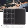 Heayzoki Number Pad Mouse Combo, 2 in 1 BT Number Pad Touchpad Mouse 22 Keys, Bt4.2 2.4G Type C Charging Keyboard 500Mah Battery Numeric Keypad for Office (Iron Gray) view 2