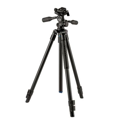SLIK PRO AL-323-3W Aluminum Tripod Kit with SH-747 3-Way Pan Head, Black (613-371)