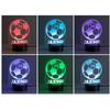Personalized Planet Soccer Ball Multicolor LED Night Light with Custom Name and Jersey Number Laser Engraved on Acrylic Design Insert | Base Projects 7 RGB Colors | Includes USB Power Cable, 5.5x8.5 view 2