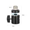 SZRIG Mini Ball Head with 5/8"-27/3/8"-16/1/4"-20 Screw Mount for Camera DIY Accessories view 3