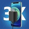 DiHines Phone 14 13 12 11 Fast Charger USB C Wall Charger [2-Pack] 10FT Fast Charging Cable Compatible with Phones 14/14 Pro/14 Pro Max/Phone 13/12/11/X/8/7/6/Pad Pro/Mini,Black view 2