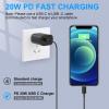 DiHines Phone 14 13 12 11 Fast Charger USB C Wall Charger [2-Pack] 10FT Fast Charging Cable Compatible with Phones 14/14 Pro/14 Pro Max/Phone 13/12/11/X/8/7/6/Pad Pro/Mini,Black view 3