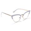 bullabulling Half-reading Glasses Men Women Anti-Blue Light Cat Eye Frame Computer Reader (white, 0.0, multiplier_x) view 4