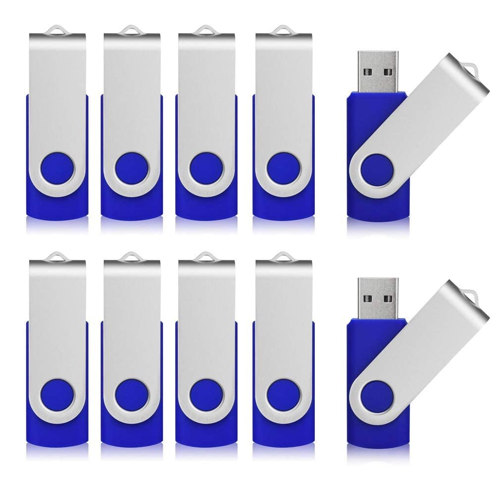 Aiibe 32GB Flash Drive 20 Pack 32GB USB Flash Drives Thumb Drive USB 2.0 Memory Stick Jump Drives USB Drive Bulk (32G, Blue)