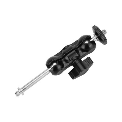 SZRIG Mini Ball Head Holder Support with Long Extended 1/4"-20 Thread Screw for Camera Acessories(Black)