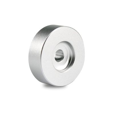 Dufray 45 RPM Record Adapter 7 Inch Vinyl Record Solid Aluminum Dome 45 Adapter for Turntables (32G, Silver)