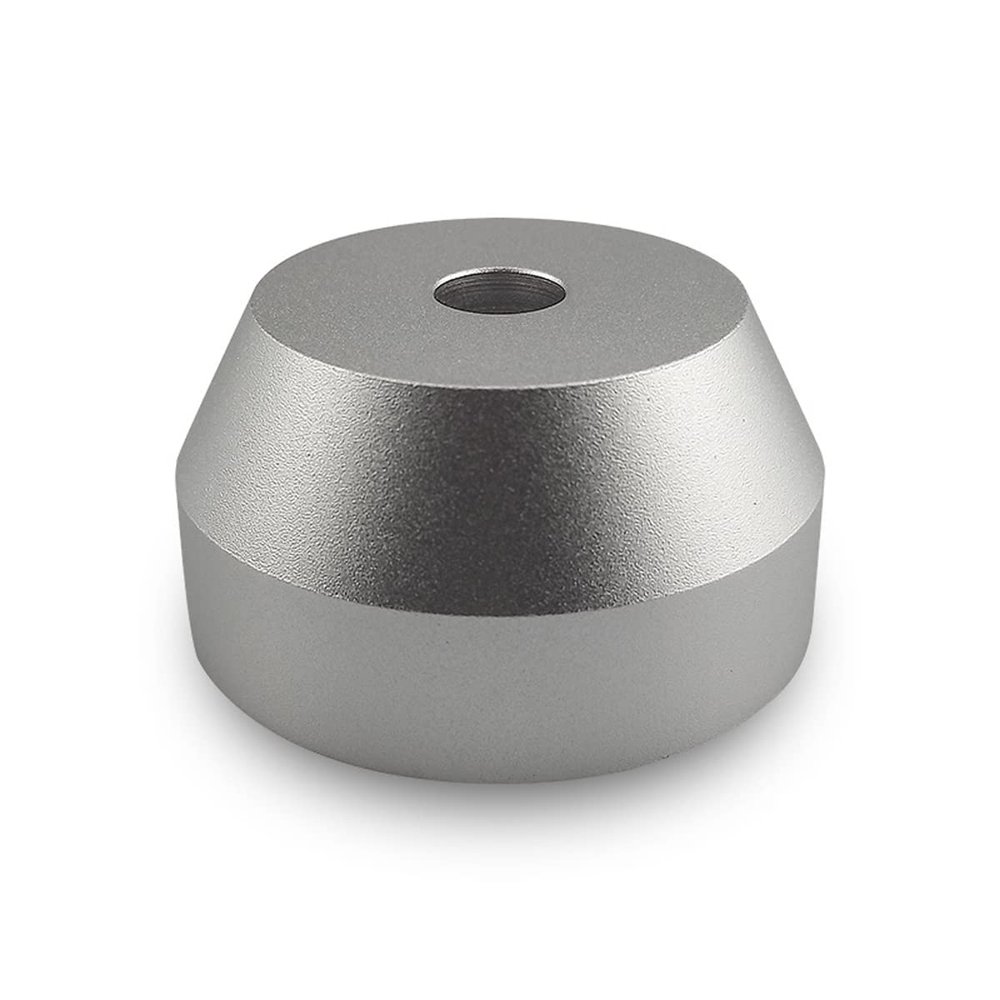 Dufray 45 RPM Adapter Solid Aluminum for Most Vinyl Record Turntables 2.2oz Replaces Standard 7 Singles Adaptor (51G, Silver)