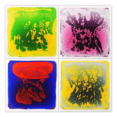Art3d Liquid Sensory Floor Decorative Tiles, 11.8"x11.8" Square, 4 Tiles