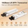 10Pack 10GBase-LR SFP+ Transceiver, 10G Dual LC Single Mode Module for Cisco SFP-10G-LR, Meraki MA-SFP-10GB-LR, Ubiquiti UF-SM-10G, Mikrotik, D-Link, Supermicro, Netgear and More (DDM, 1310nm, 10km) view 2