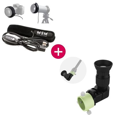 MOVE SHOOT MOVE Lens Warmer with Cold Flexible Cable Down to -25, Right Angle Viewfinder with Adapter for Polar Scope