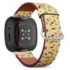 CJBROES Replacement Leather Watch Band, Compatible with Fitbit Versa 3 and Fitbit Sense of Wristband Bracelet Accessory - Autumn Leaves Foliage Nature view 1