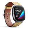 CJBROES Replacement Leather Watch Band, Compatible with Fitbit Versa 3 and Fitbit Sense of Wristband Bracelet Accessory - Autumn Leaves Foliage Nature view 2