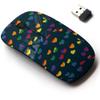 2.4G Wireless Mouse with Cute Pattern Design for All Laptops and Desktops with Nano Receiver - Big Fallen Rainbow Hearts view 1
