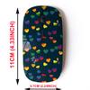 2.4G Wireless Mouse with Cute Pattern Design for All Laptops and Desktops with Nano Receiver - Big Fallen Rainbow Hearts view 2