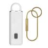 Personal Safety Alarm Keychain - Loud Self-Defense Emergency Alarm with Strobe Light for Women, Seniors & Kids - Rechargeable, Portable, Compact, Easy to Use - Protection for Travel & Outdoor, White view 2