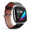 CJBROES Replacement Leather Watch Band, Compatible with Fitbit Versa 3 and Fitbit Sense of Wristband Bracelet Accessory - Colorful Autumn Rowan view 2