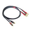 WJSTN male rca to banana plug speaker cable banana plug to rca speaker cable 12AWG Cables,2Pack (3FT) view 1
