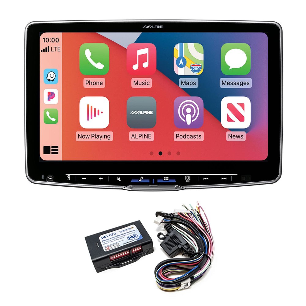 Alpine ILX-F511 Halo11 Multimedia Receiver with 11" Floating Touchscreen Display with SWI-CP2 Steering Wheel Interface