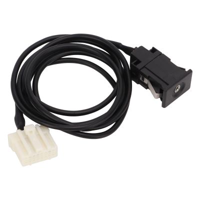 Qiilu Aux Socket Audio Switch Cable Stereo Wire Harness AUX Input Audio Female Adaptor Replacement for 2 3 5 6 MX5 RX8 CX7 CX9