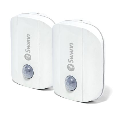 Swann Wireless Motion Alert Sensor Unit 2 Pack Easy Installation Both Indoors & Outdoors with Weatherproof Design, No Hub Required. Detect Movement Up to 50ft Away Within 110 Degree Range,White